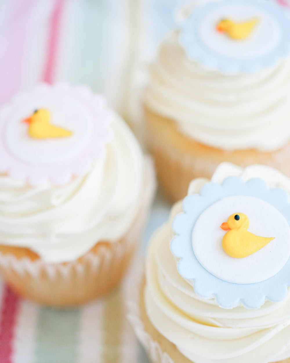 Baby Duckie cupcakes for a baby shower from Bobbette & Belle, Toronto