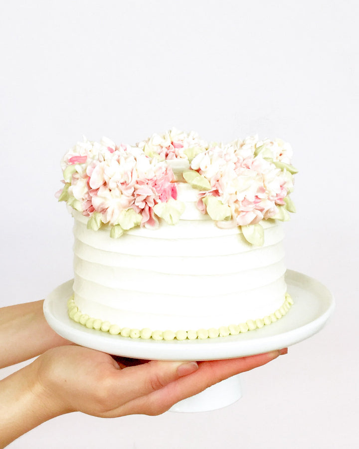 Buttercream Hydrangea Cake