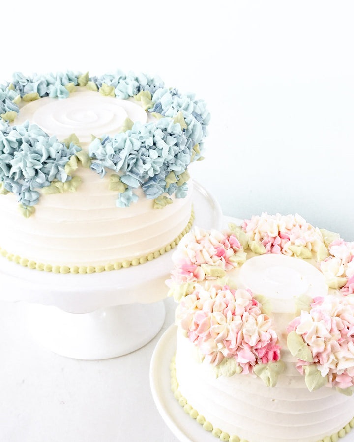 Buttercream Hydrangea Cake
