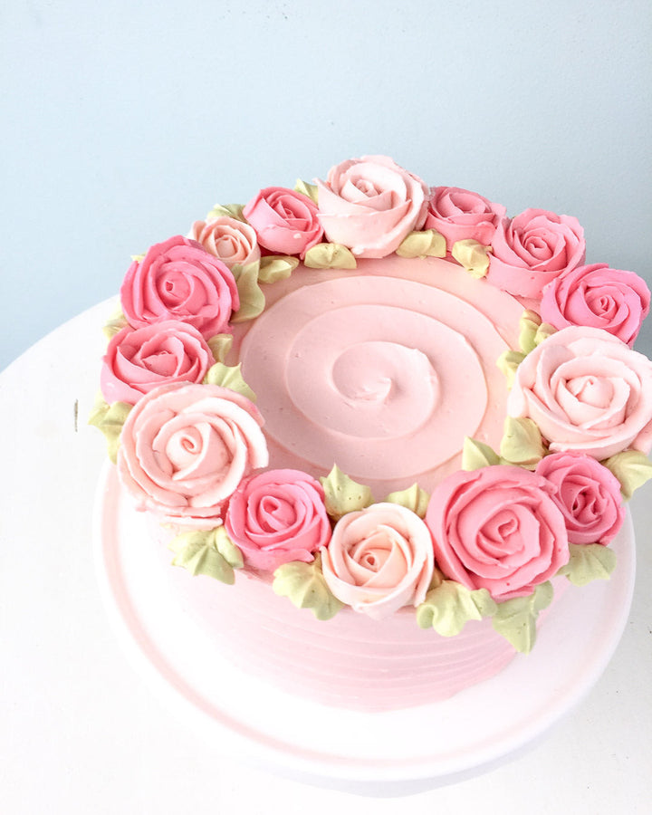 Buttercream Rose Cake