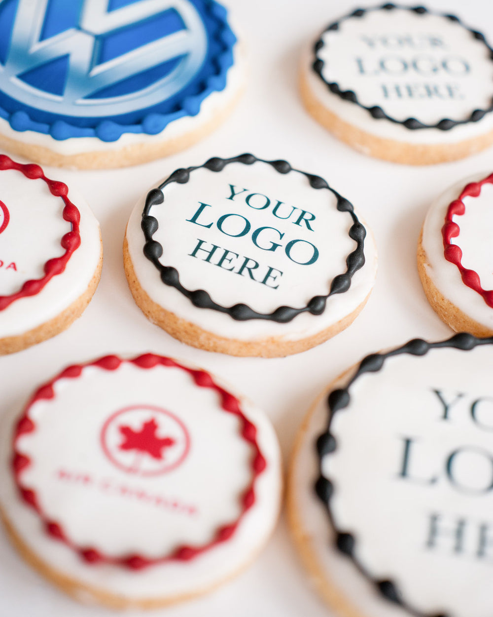 Custom logo edible image cookies from Bobbette & Belle, Toronto