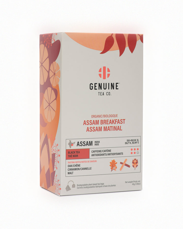 Genuine Tea Organic Assam Breakfast loose tea box