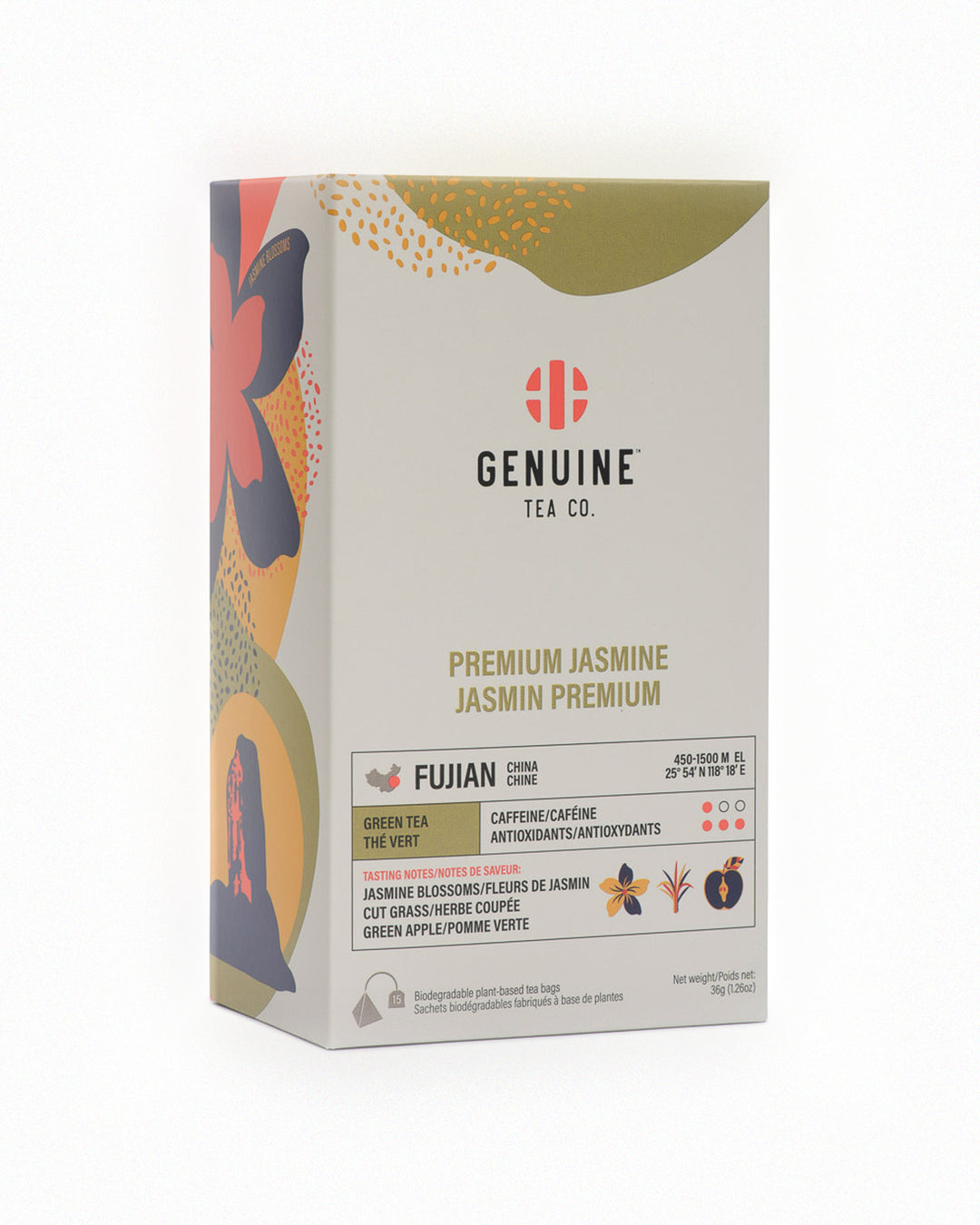 Genuine Tea Premium Jasmine green tea box