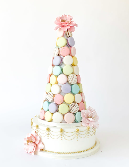 Parisienne Pastel Tower with Cake Base