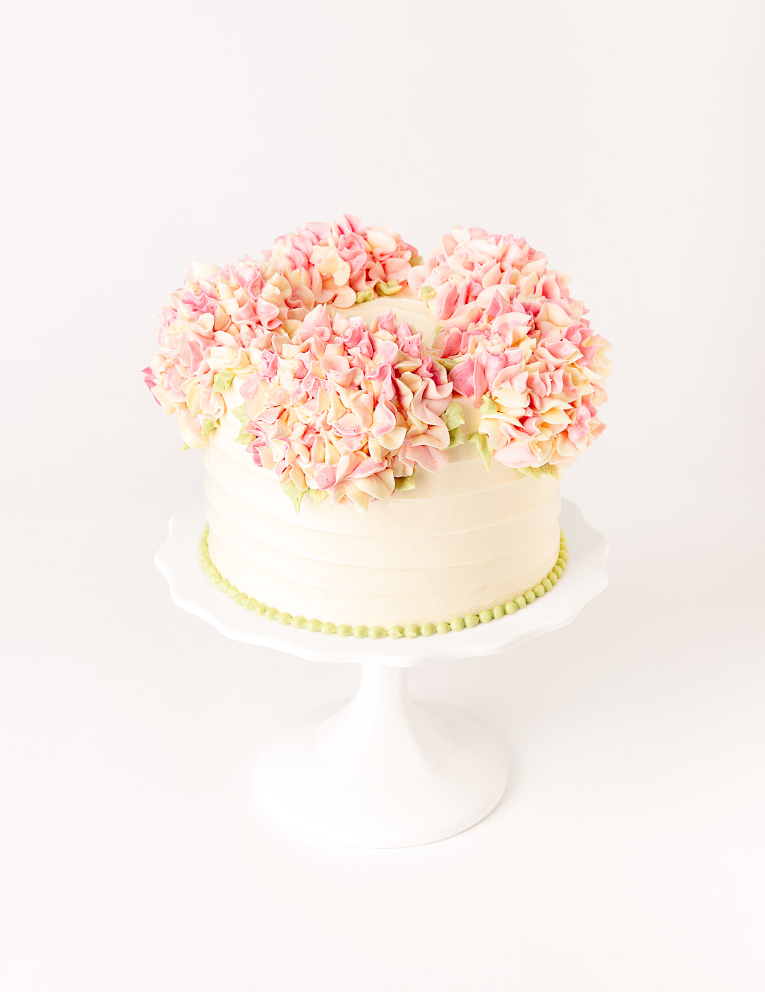Mint x Pastel Pink Hydrangea Cake – Honeypeachsg Bakery