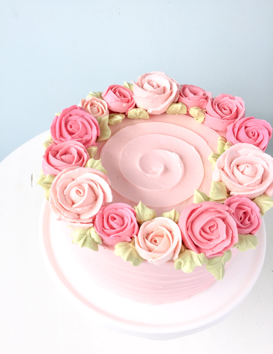 Buttercream Rose Cake Bobbette And Belle