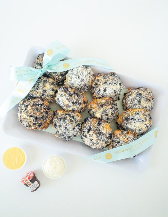 Blueberry Scone Boxes and Trays