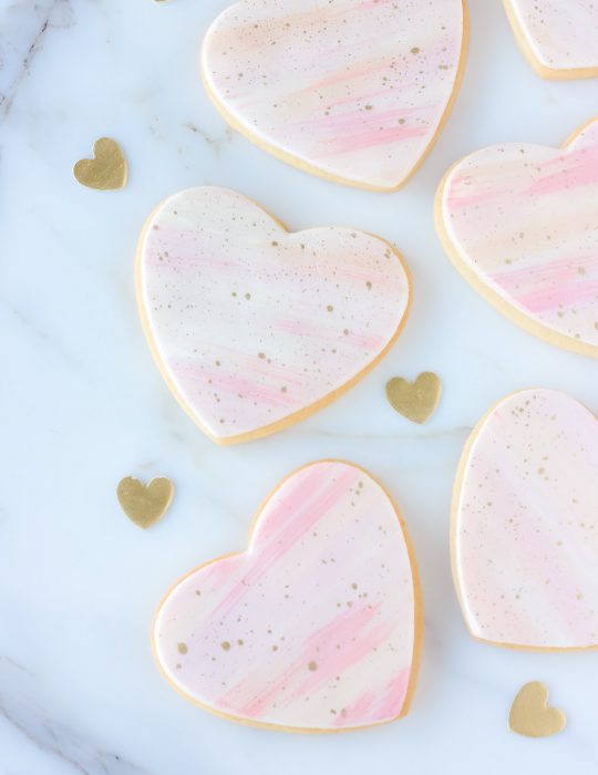 Watercolour Heart Sugar cookie