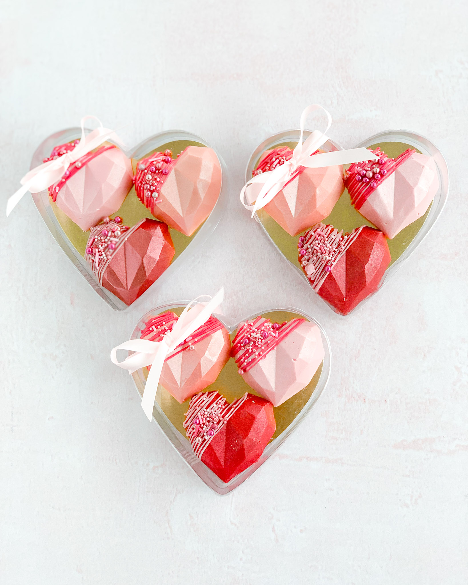 Geo Cake Truffle Heart Box Bobbette & Belle
