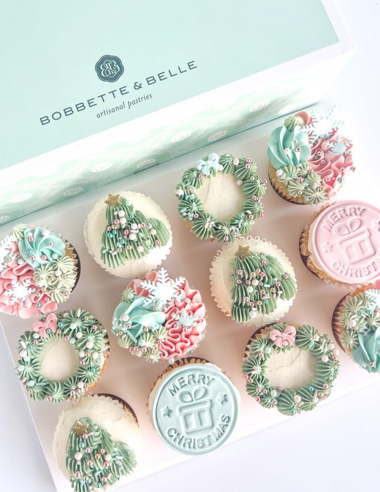 Pretty Pastel Christmas Cupcakes
