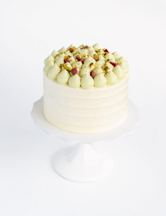 Pistachio Rhubarb Cake