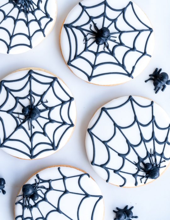 Halloween Spiderweb Sugar Cookies