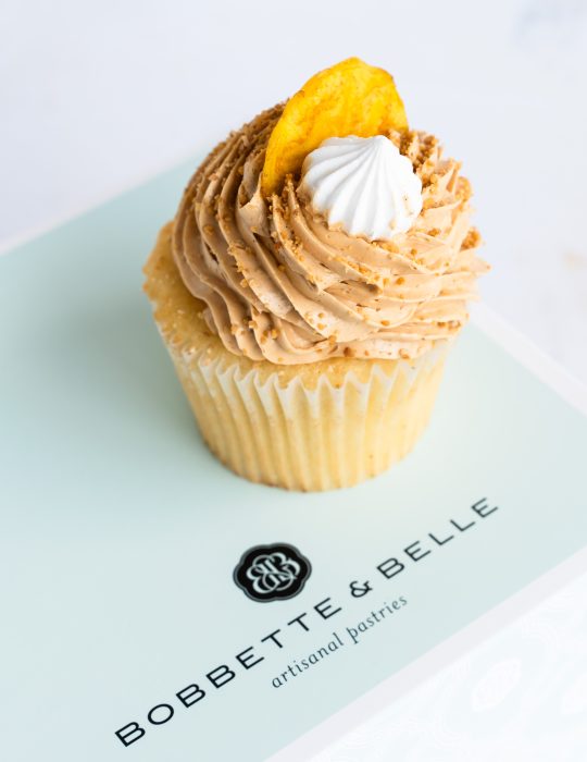 Caramel Banana Cream Cupcakes