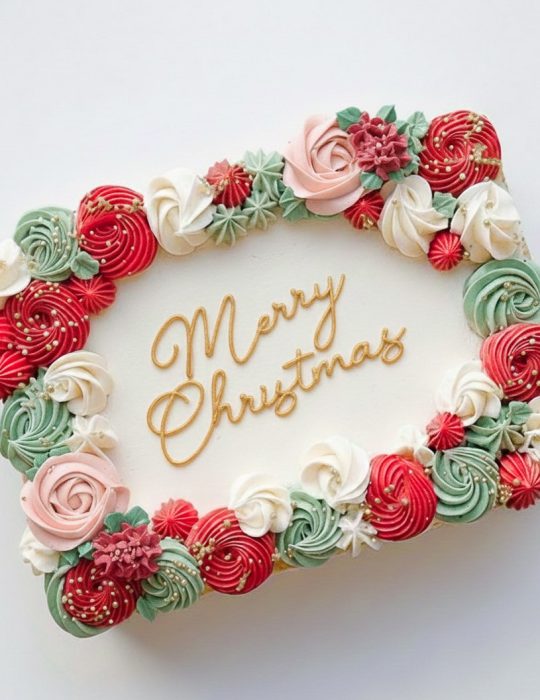 Merry Christmas Slab Cake