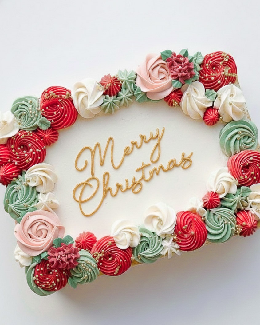Christmas Holiday slab cake-1