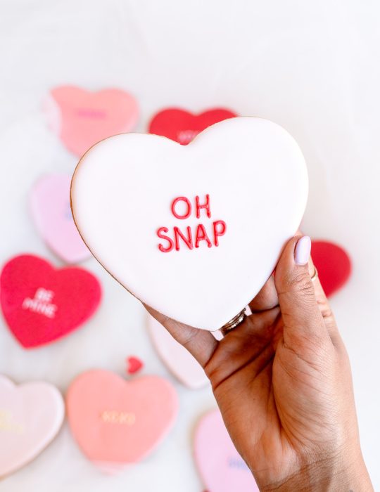 Valentine’s Conversation Heart Cookies