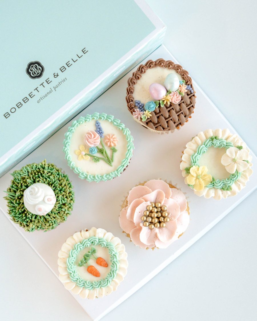 6 Pack Easter Cupcakes with Pastel Buttercream