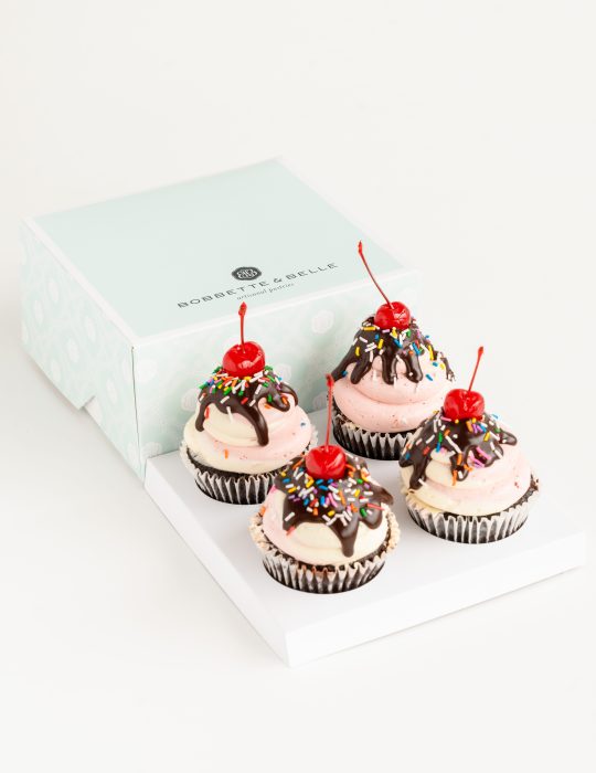 Neapolitan Sundae Cupcakes