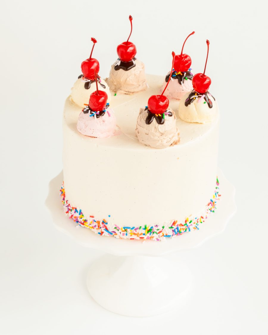 Neapolitan Sundae Cake